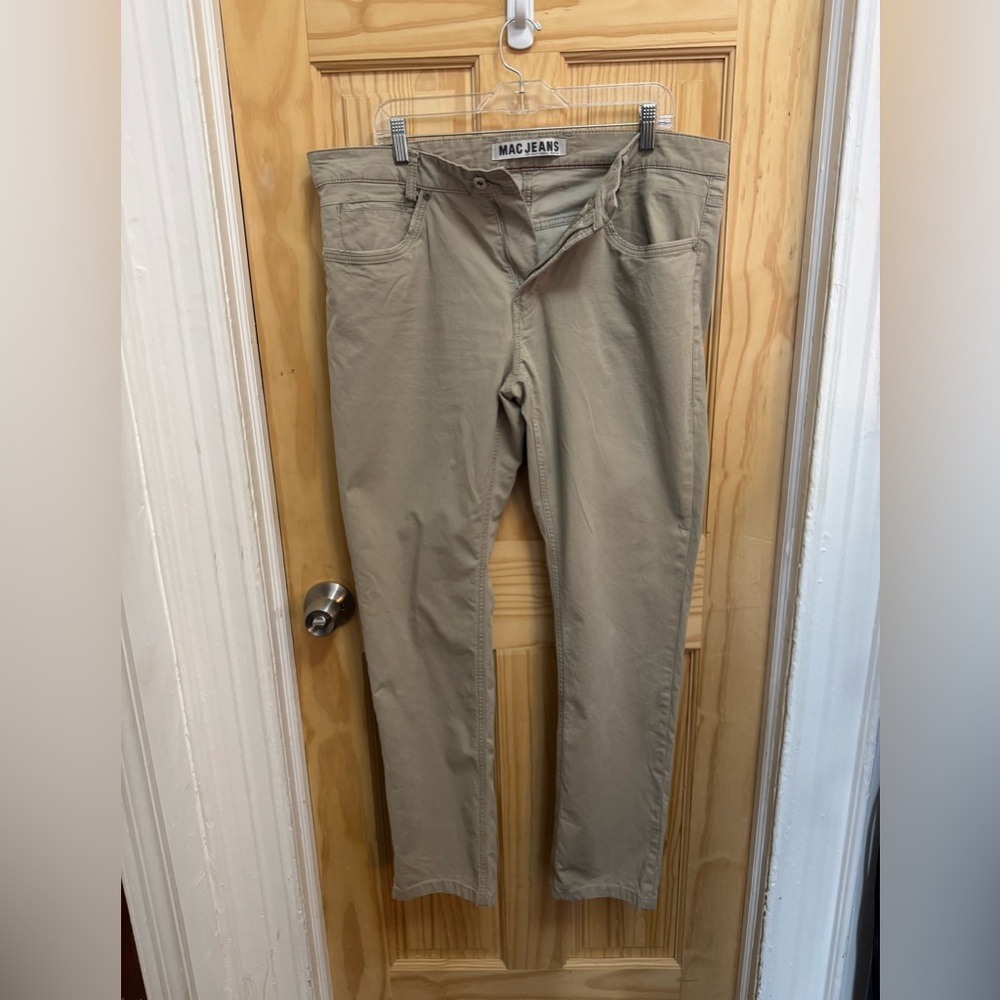 Mac Jeans Arnie Pipe Pants Style 0517 Tan KhakiMens 36x34